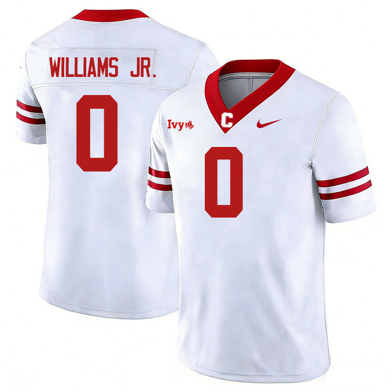 Cornell Big Red #0 Keith Williams Jr. College Football Jerseys,Uniforms Stitched-White